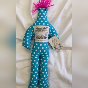 Dammit Doll – Blue Polka Dot Stress Relief Doll – NWT